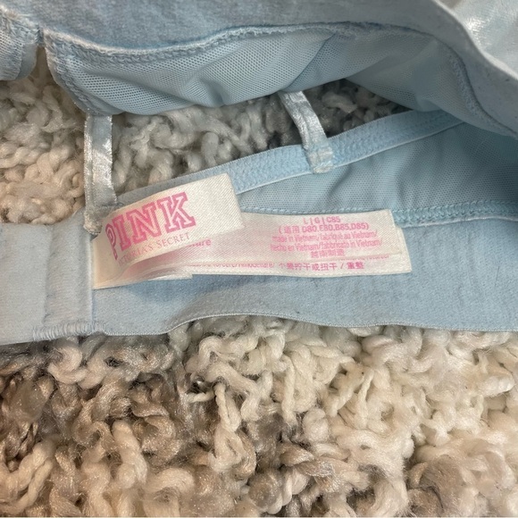VS Pink Velvet Baby Blue Unlined Bralette - Picture 4 of 8